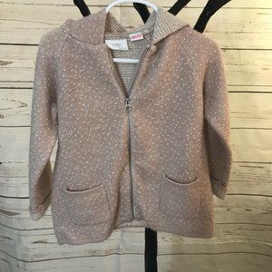 Pale Pink Zippered Zara Kids Sweater, Size 3-4 Yrs